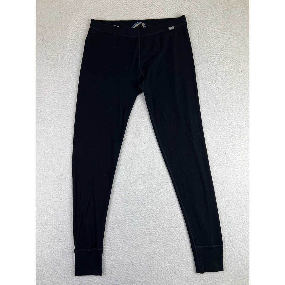 Meriwool Leggings Mens Medium Black Merino Wool Base Layer Thermal Ankle